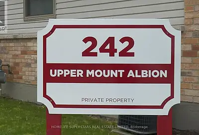 #25 -242 UPPER MOUNT ALBION RD E Hamilton ON L8J0B1